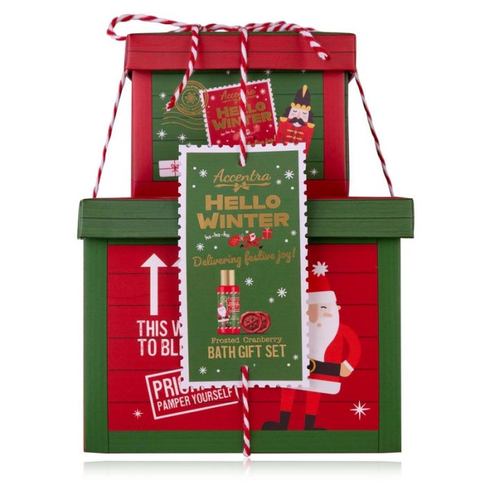 Γιορτινό Σετ 2 gift boxes με αφρόλουτρο 100ml & 2 * 30g άλατα μπάνιου - Accentra