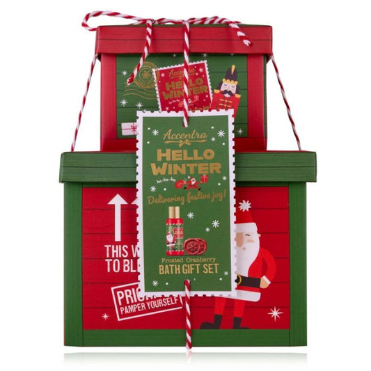 Γιορτινό Σετ 2 gift boxes με αφρόλουτρο 100ml & 2 * 30g άλατα μπάνιου - Accentra