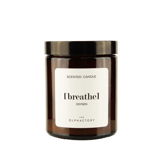 Oxygen Herbal scented candle with lid 135gr, Breathe - The Olphactory