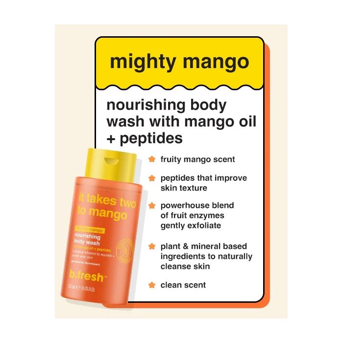 Nourishing Αφρόλουτρο gel 473ml, It takes two to mango - BFresh