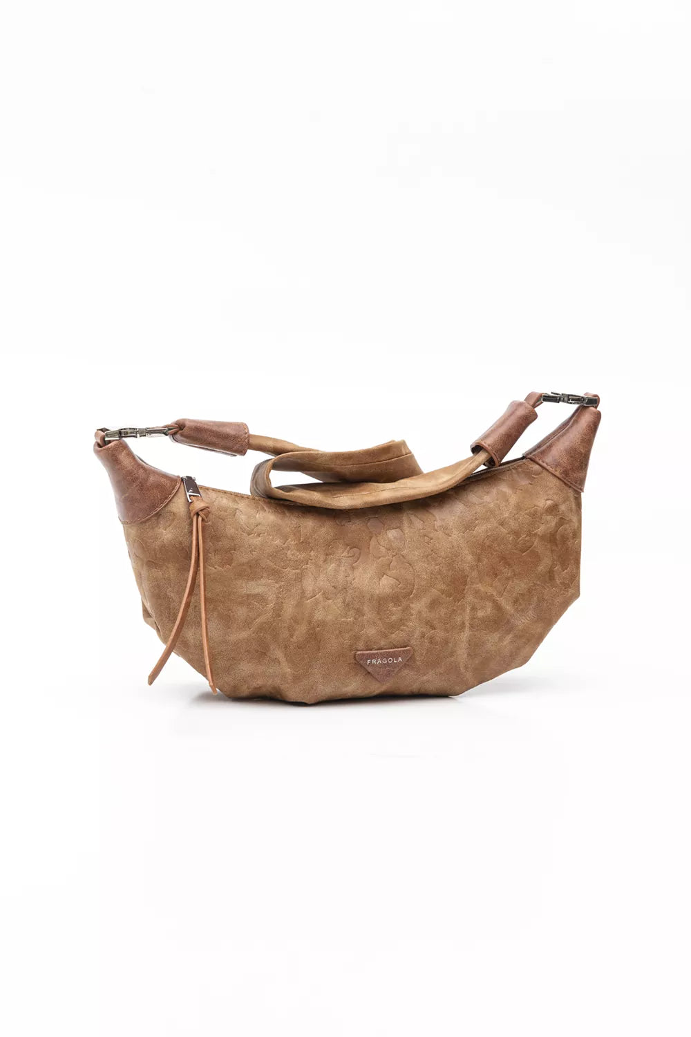 Χιαστί τσάντα croissant με print ΚΑΦΕ/LIGHT BROWN