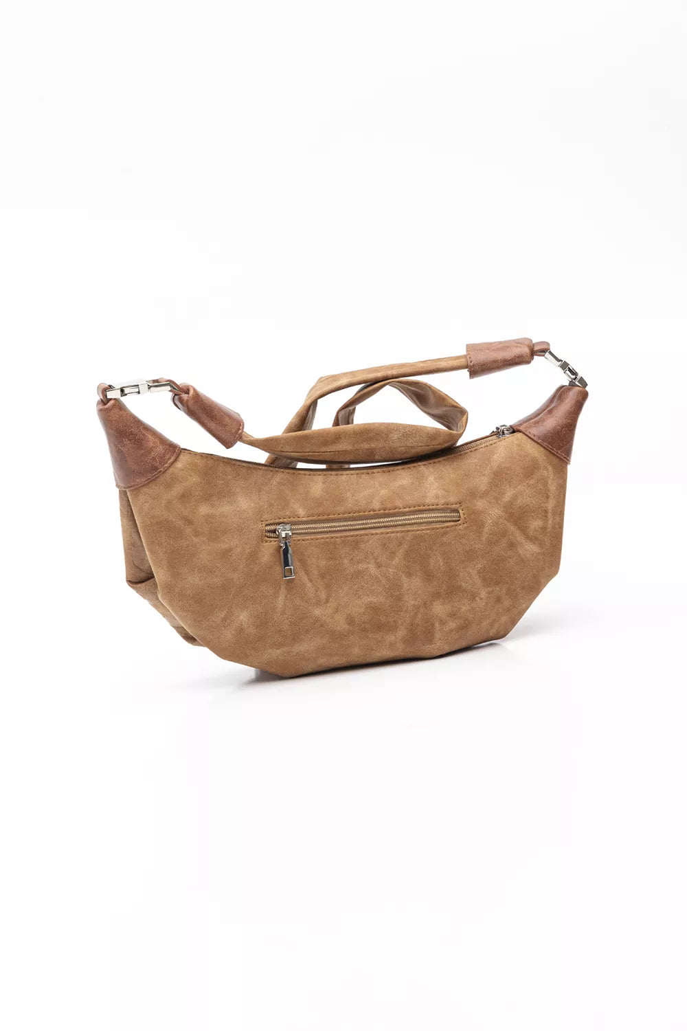 Χιαστί τσάντα croissant με print ΚΑΦΕ/LIGHT BROWN
