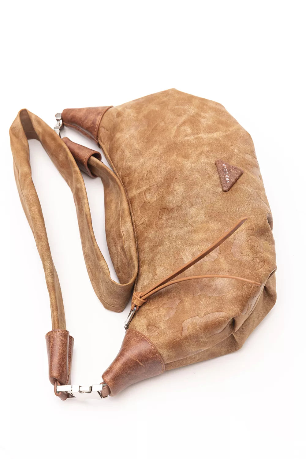Χιαστί τσάντα croissant με print ΚΑΦΕ/LIGHT BROWN