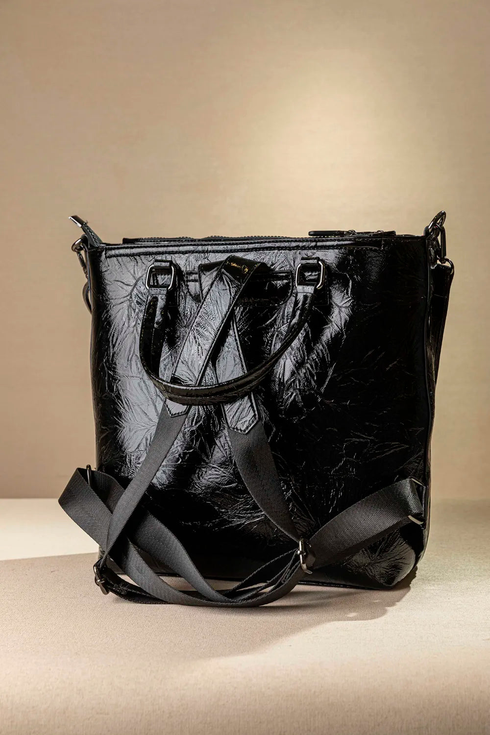 Τριθέσιο backpack- τσάντα ώμου Χρώμα: ΜΑΥΡΟ/BLACK