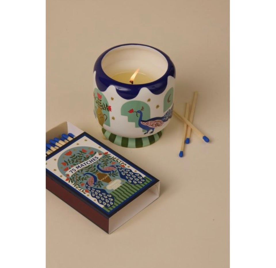 A dopo Κεραμικό κερί σόγιας, Misted Lime 226gr Peacock - Paddywax