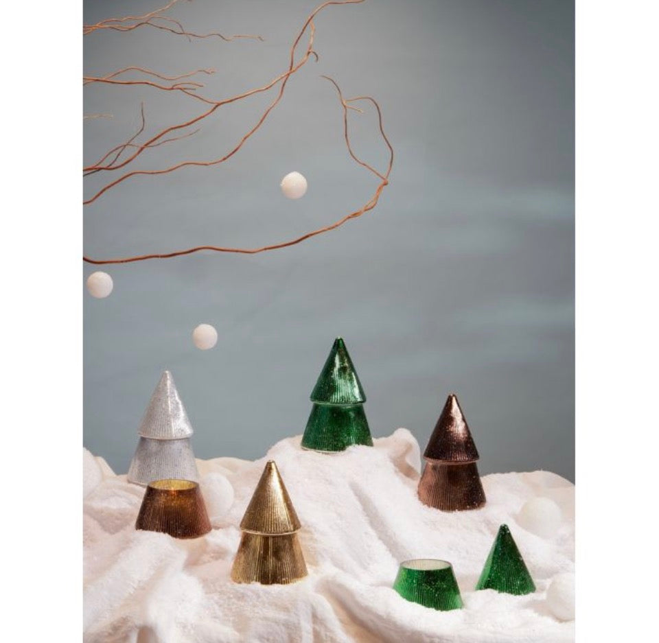 Γυάλινο Κερί σε χρυσαφένιο δεντράκι, Cypress & Fir 198gr - Paddywax