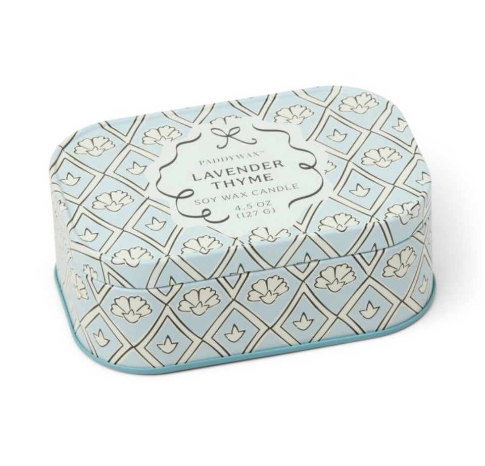 Lavender & Thyme Φυτικό Κερί 127gr σε μεταλλικό δοχείο-κονσέρβα, Cherie - Paddywax
