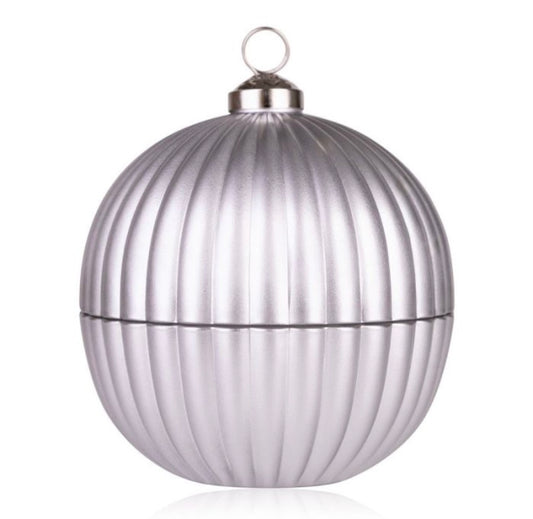 Κερί σε silver γυάλινη συσκευασία-στολίδι 150γρ με άρωμα Vanilla - Accentra