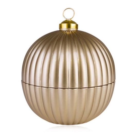 Κερί σε gold γυάλινη συσκευασία-στολίδι 150γρ με άρωμα Vanilla - Accentra