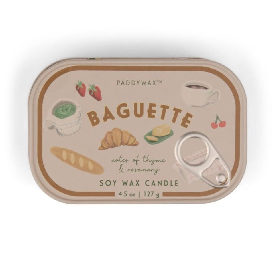 Φυτικό Κερί 127gr σε μεταλλικό δοχείο-κονσέρβα, Bistro French Baguette - Paddywax