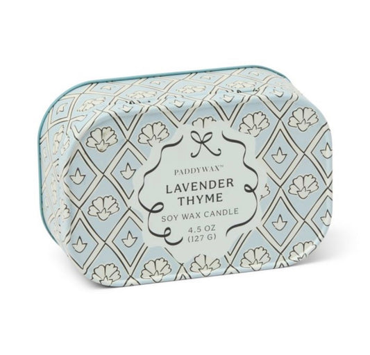 Lavender & Thyme Φυτικό Κερί 127gr σε μεταλλικό δοχείο-κονσέρβα, Cherie - Paddywax