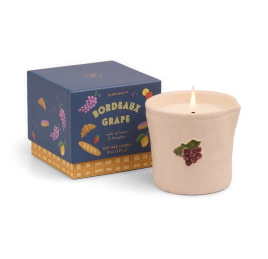 Bordeaux Grape Φυτικό Κερί 226gr σε κεραμικό δοχείο, Bistro Grapes - Paddywax