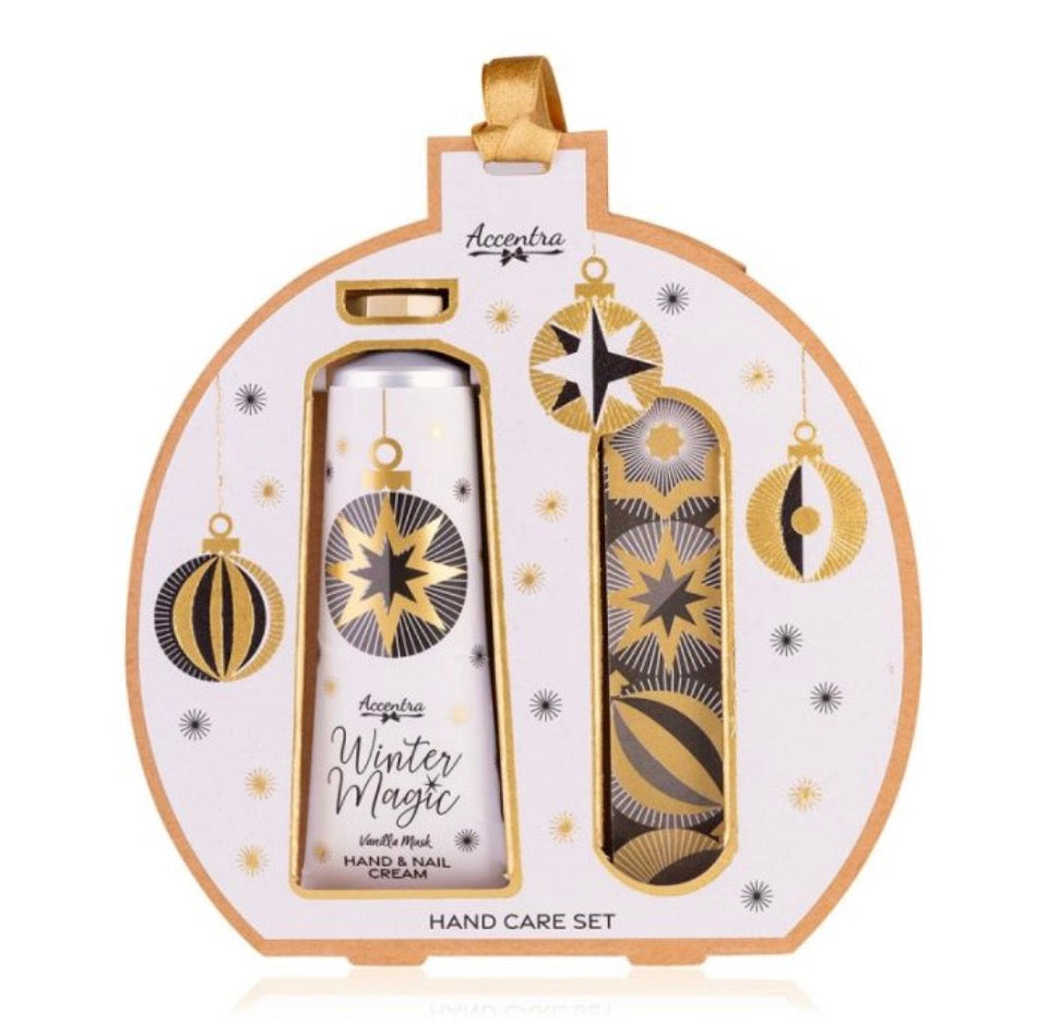 Σετ περιποίησης με κρέμα χεριών 30ml & μια λίμα, Winter Magic - Accentra