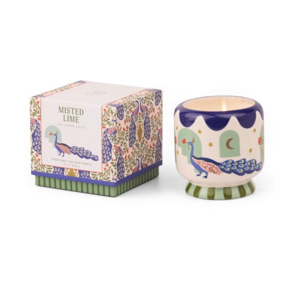 A dopo Κεραμικό κερί σόγιας, Misted Lime 226gr Peacock - Paddywax