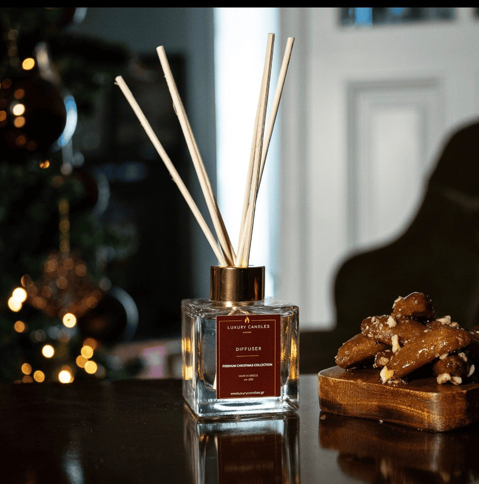 Melomakarono ΣΕΤ Αρωματικό κερί & αρωματικό χώρου Melomakarono Diffuser 100ml CHRISTMAS COLLECTION