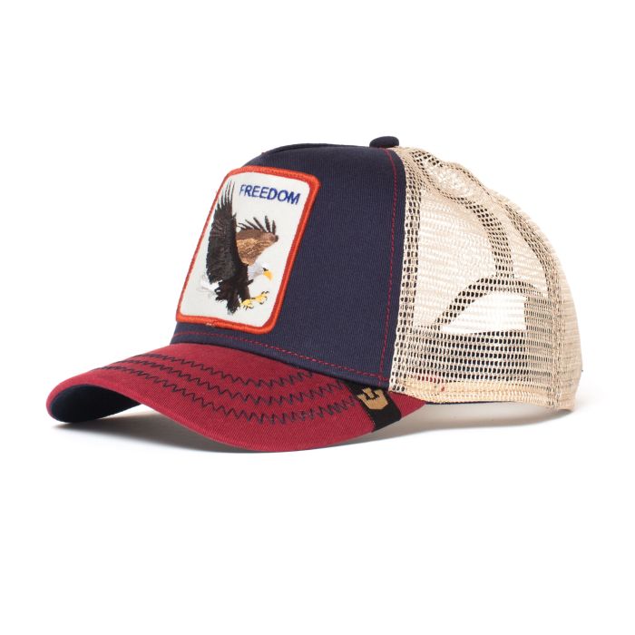 The Freedom Eagle Jockey Hat, Indigo Blue Eagle - Goorin Bros