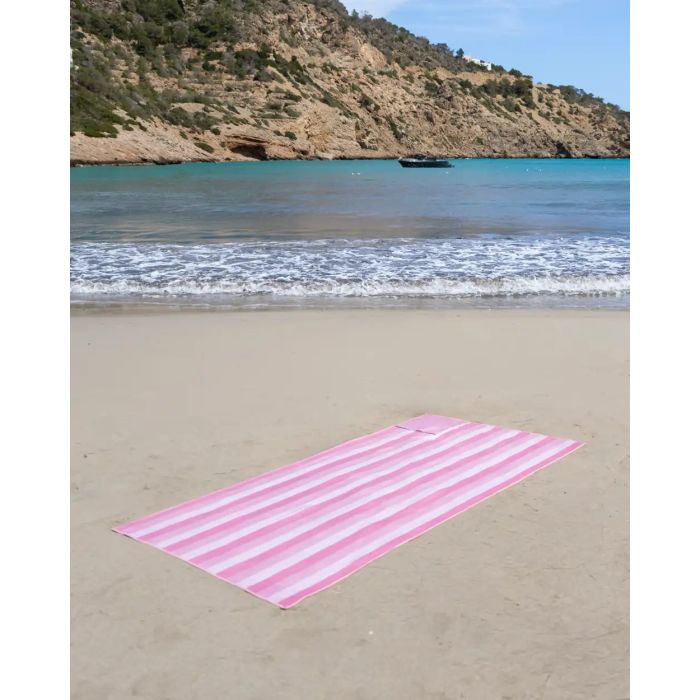Πετσέτα με μικροΐνες & μαγνήτες 90*180cm Ροζ Ultra-Fast Drying, Aura - Flamingueo