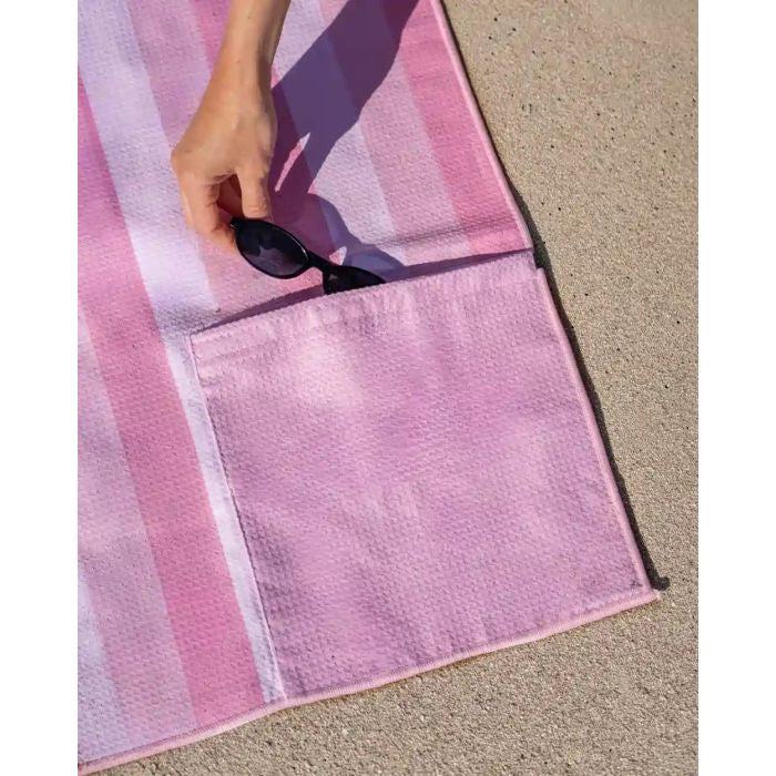 Πετσέτα με μικροΐνες & μαγνήτες 90*180cm Ροζ Ultra-Fast Drying, Aura - Flamingueo