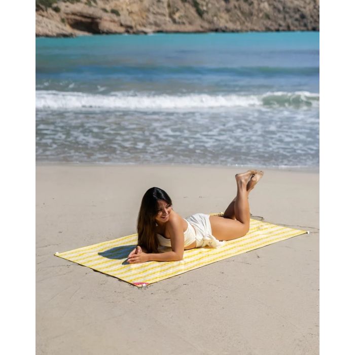 Πετσέτα με μικροΐνες 90*180cm Κίτρινη Ultra-Fast Drying, Tropic - Flamingueo