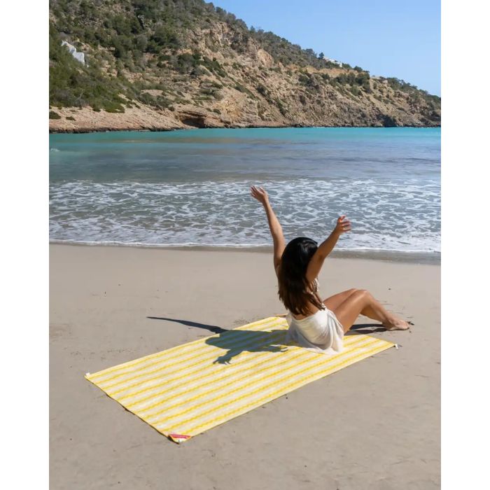 Πετσέτα με μικροΐνες 90*180cm Κίτρινη Ultra-Fast Drying, Tropic - Flamingueo