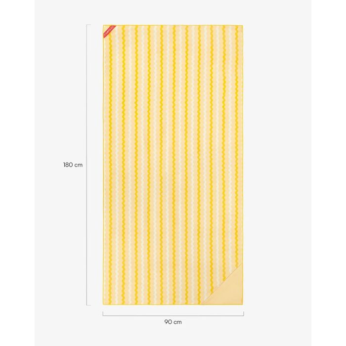 Πετσέτα με μικροΐνες 90*180cm Κίτρινη Ultra-Fast Drying, Tropic - Flamingueo