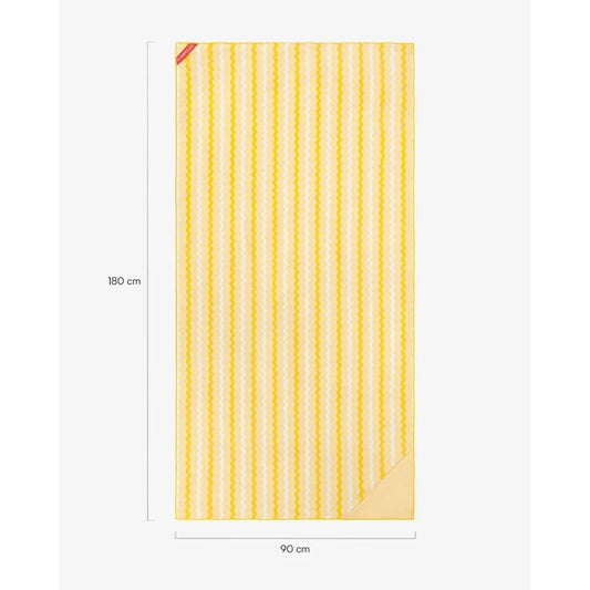 Πετσέτα με μικροΐνες 90*180cm Κίτρινη Ultra-Fast Drying, Tropic - Flamingueo