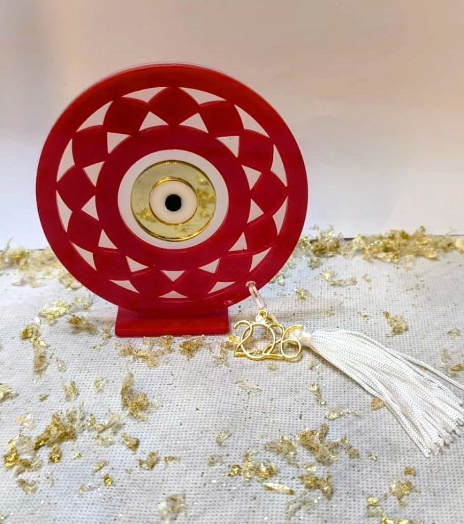 Γούρι στρογγυλό κόκκινο