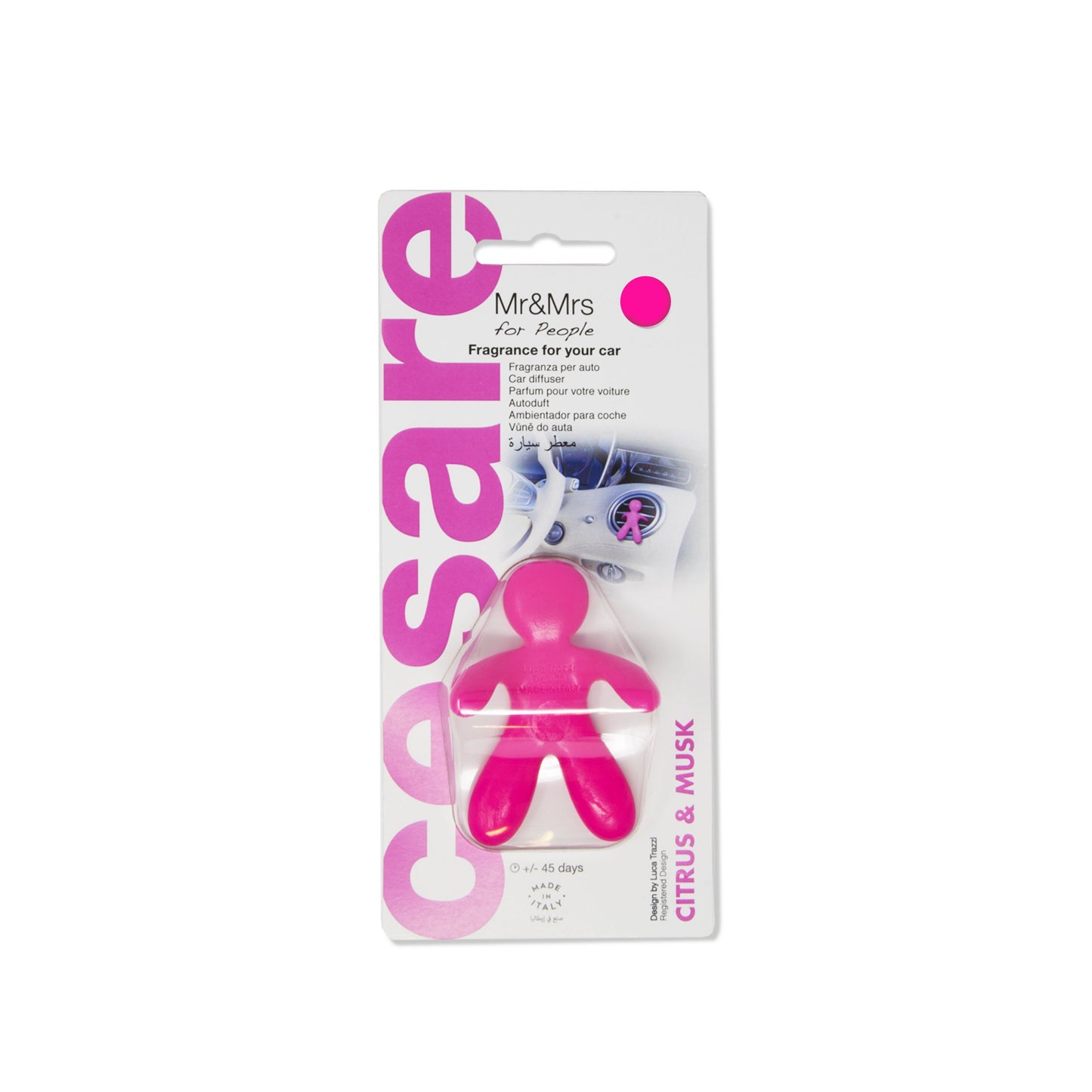 Cesare Blister Citrus &amp; Musk, Car Air Freshener - Mr&amp;Mrs Fragrance