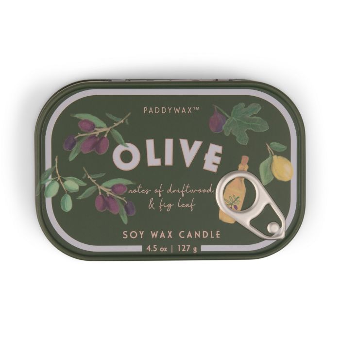 Fig & Olive Φυτικό Κερί 127gr σε μεταλλικό δοχείο-κονσέρβα, Bistro Olive - Paddywax