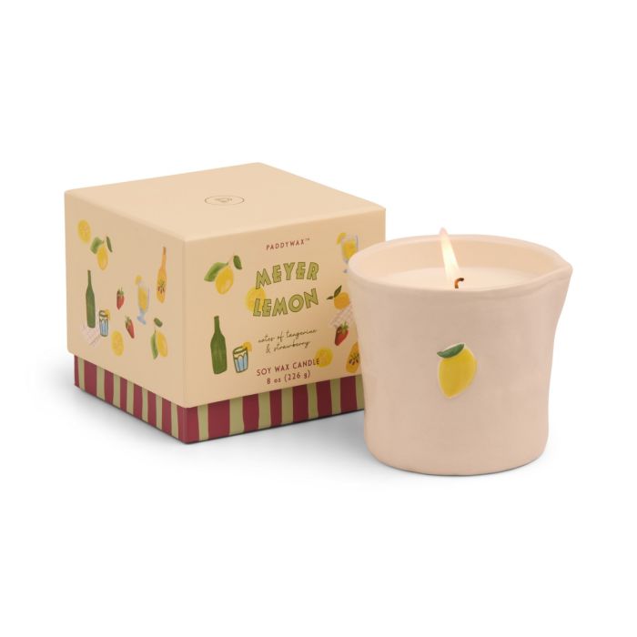 Meyer Lemon Φυτικό Κερί 226gr σε κεραμικό δοχείο, Bistro Lemon - Paddywax