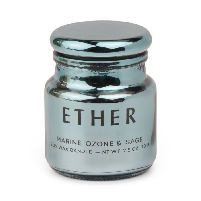 Marine Ozone & Sage Φυτικό Κερί 70gr σε σιέλ γυάλινο δοχείο με καπάκι, Chroma Ether - Paddywax