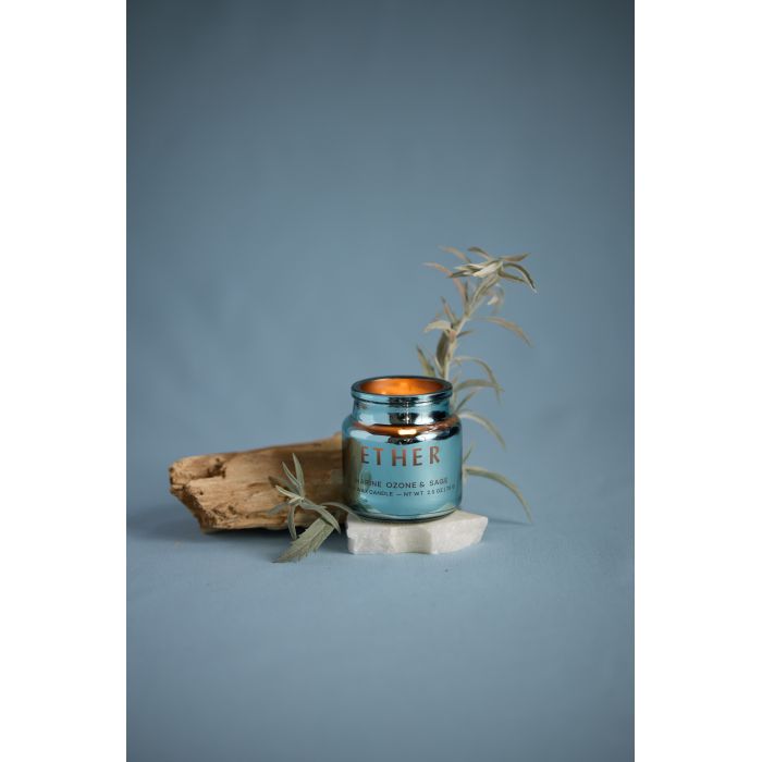 Marine Ozone & Sage Φυτικό Κερί 70gr σε σιέλ γυάλινο δοχείο με καπάκι, Chroma Ether - Paddywax