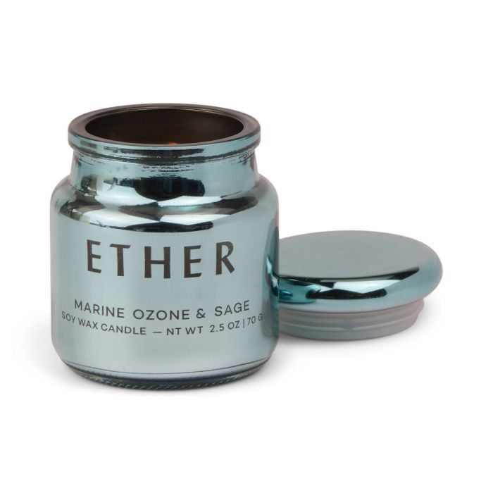 Marine Ozone & Sage Φυτικό Κερί 70gr σε σιέλ γυάλινο δοχείο με καπάκι, Chroma Ether - Paddywax