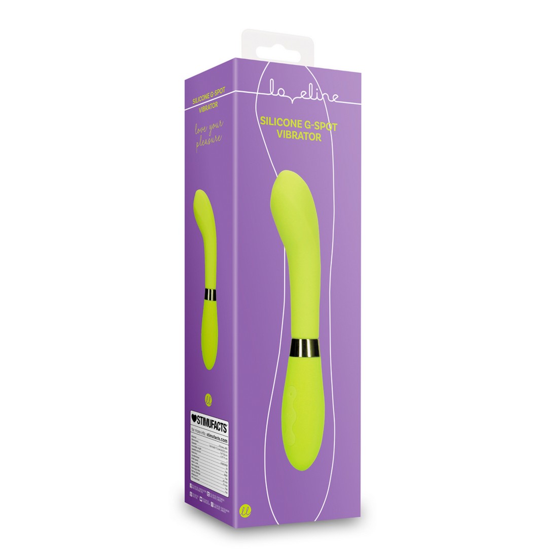 Smooth Silicone Αδιάβροχη συσκευή δόνησης G-spot, Lime Passion - Shots