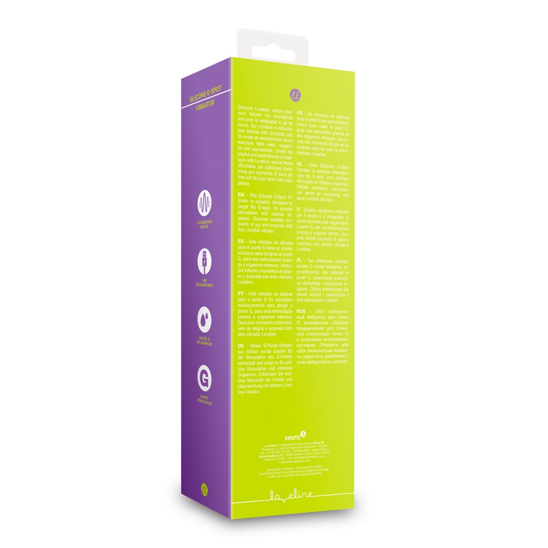 Smooth Silicone Αδιάβροχη συσκευή δόνησης G-spot, Lime Passion - Shots