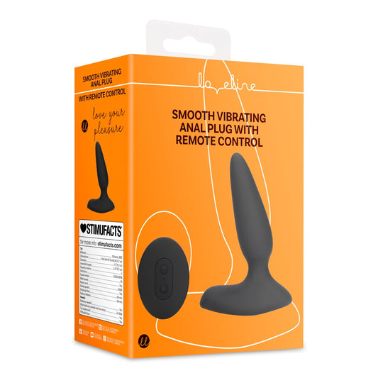 Anal Wedge with Wireless Operation &amp; Vibration, Licorice Black - Shots