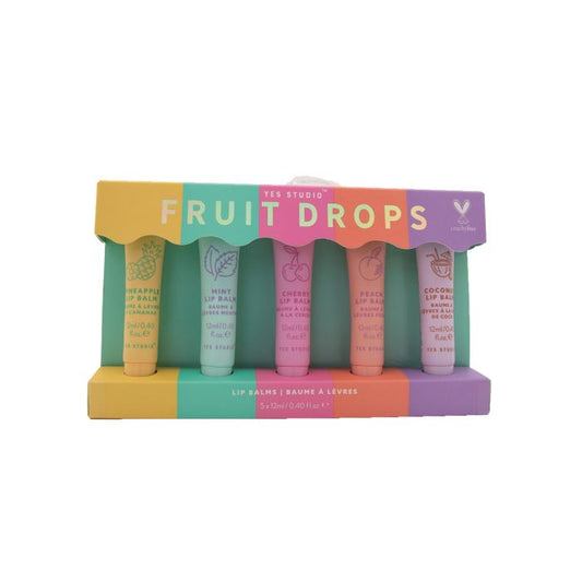 Set of 5 Lip Balms of 12ml, Pineapple, Cherry, Coconut, Mint &amp; Peach - By Upper Canada