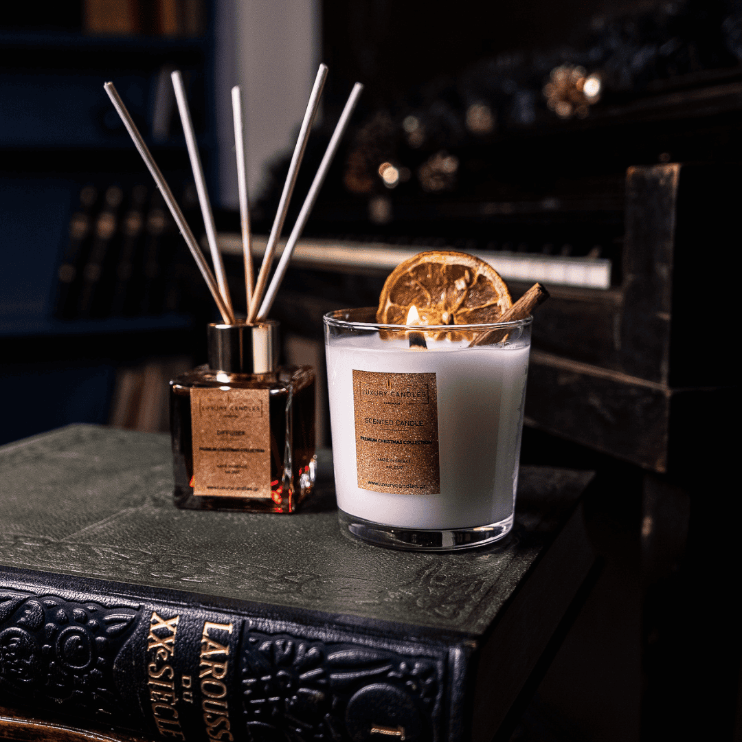 Festive Gingerbread  ΣΕΤ Αρωματικό κερί & αρωματικό χώρου FESTIVE GINGERBREAD Diffuser 100ml CHRISTMAS COLLECTION